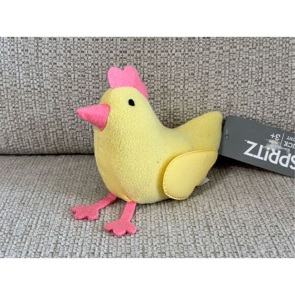 Target Spritz yellow and pink baby plush Easter chicken bird - Picture 1 of 7